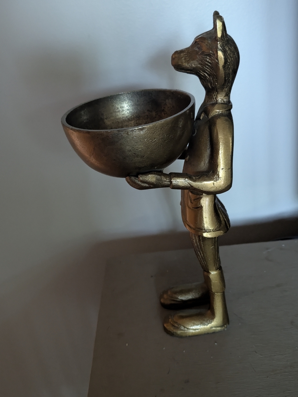 Vintage Brass Decor Fox Waiter Mid-Century Modern -  boho chic home Decor - Picture 2 of 7